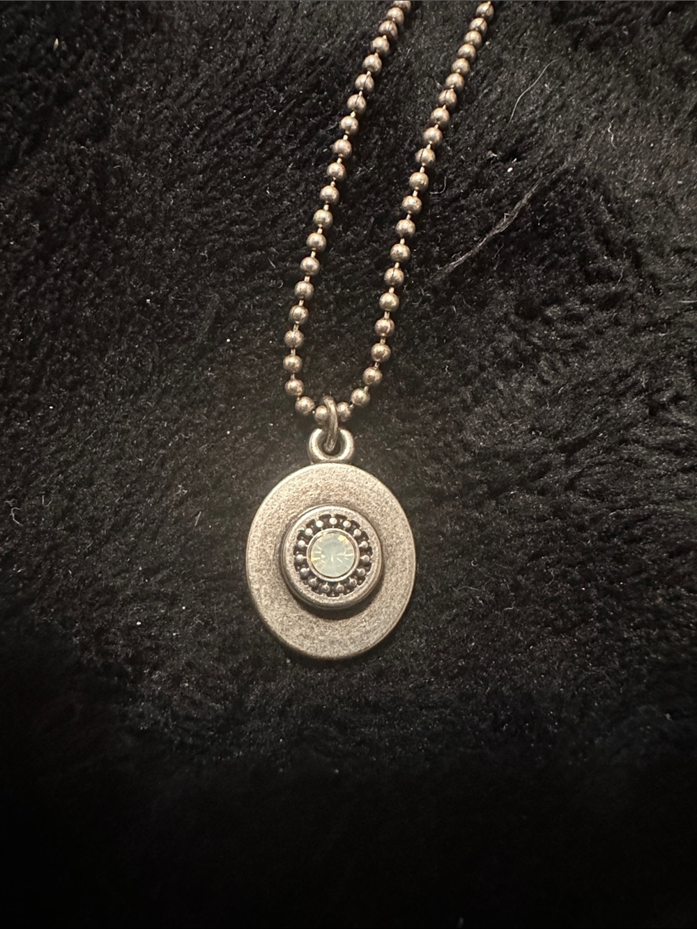 American Eagle Outfitters Silver-Tone Layered Disc Pendant Necklace
